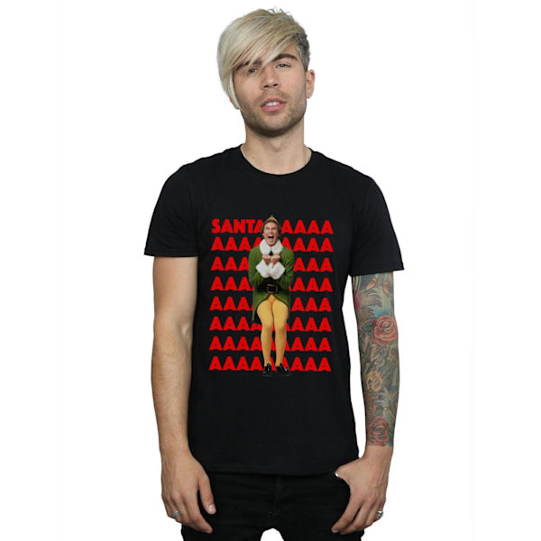 Elf Herr Buddy Santa Scream T-shirt S Svart Black S