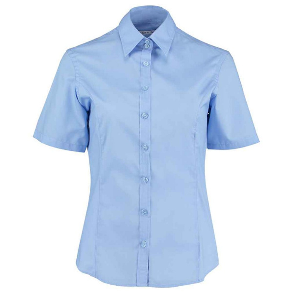 Kustom Kit Dam/Dam Kortärmad Business/Arbetsskjorta 14 Li Light Blue 14
