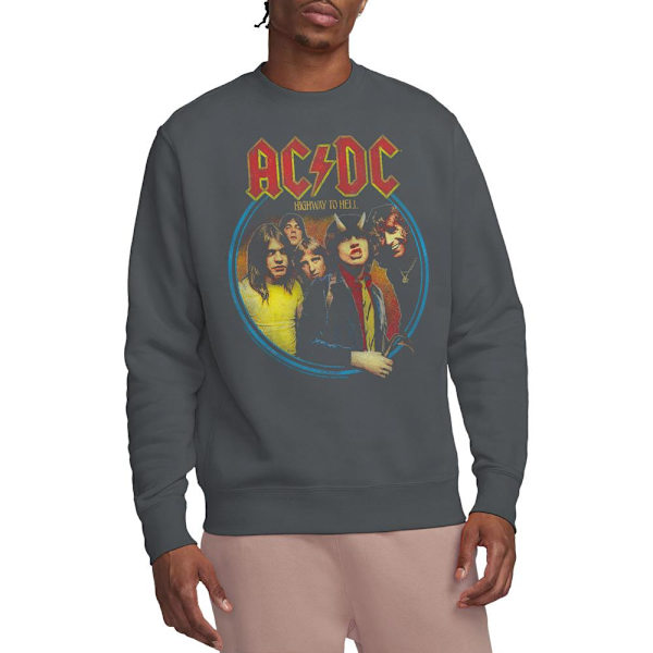 AC/DC Unisex Vuxen Highway To Hell Sweatshirt XL Kolgrå Charcoal XL