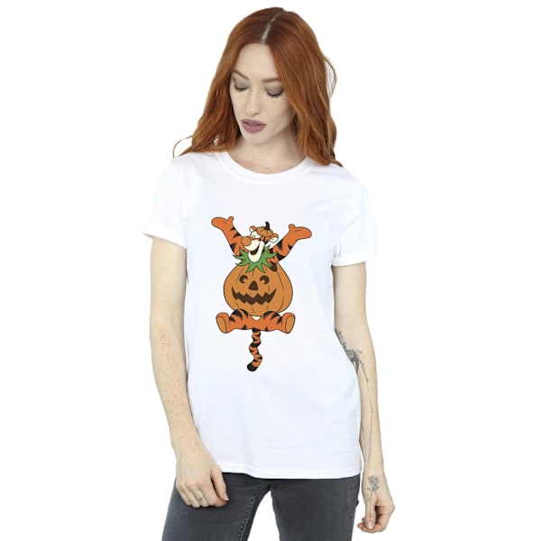 Nalle Puh Dam/Dam Tigger Pumpa Bomull Boyfriend T-shirt White 5XL