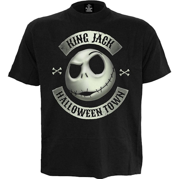 Nightmare Before Christmas Unisex Vuxen Jack Skellington Crest Black S