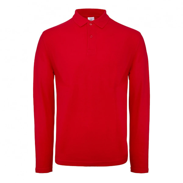 B&C ID.001 Herr Långärmad Polo (2-pack) 4XL Crimson Crimson 4XL