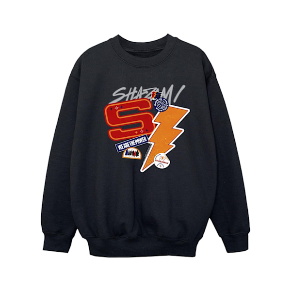 DC Comics Girls Shazam Fury Of The Gods Sticker Spam Sweatshirt Black 3-4 Years