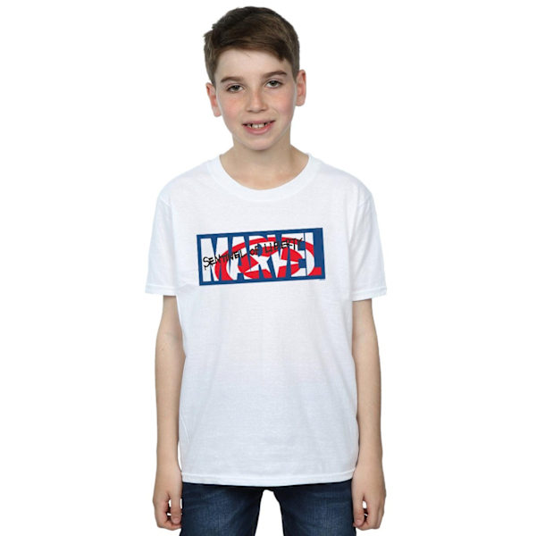 Marvel Comics Boys Sentinel Of Liberty Logo T-Shirt 5-6 år W White 5-6 Years