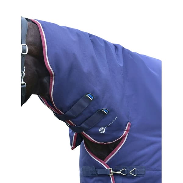 Weatherbeeta Comfitec Essential Combo Neck 360g Hästtäcke Navy/Burgundy 5´
