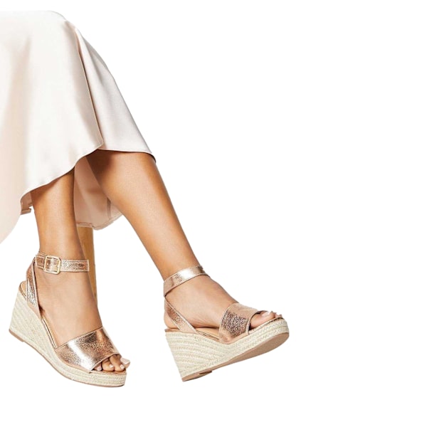 Dorothy Perkins Dam/Dam Rebekah Peep Toe Wedge 8 UK Rose Rose Gold 8 UK