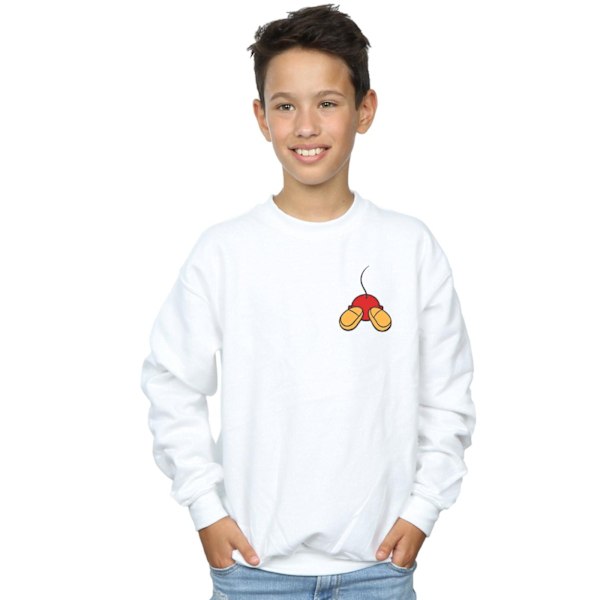 Disney Boys Mickey Mouse Baktryck Brösttryck Sweatshirt 7-8 år White 7-8 Years