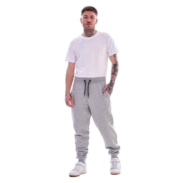 Keanu Joggingbyxor i bomullsblandning för män (2-pack) S Char Charcoal/Grey Marl S