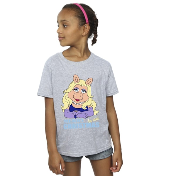 Disney Girls Muppets Miss Piggy Queen of Holidays Bomull T-Shir Sports Grey 9-11 Years