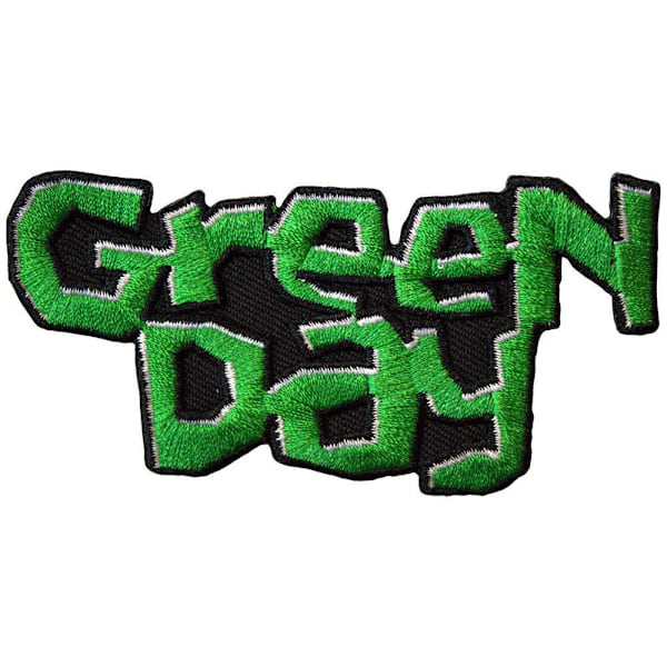 Green Day Kerplunk Vävd Logotyp Strykjärnslapp En Storlek Grön/Svart Green/Black One Size