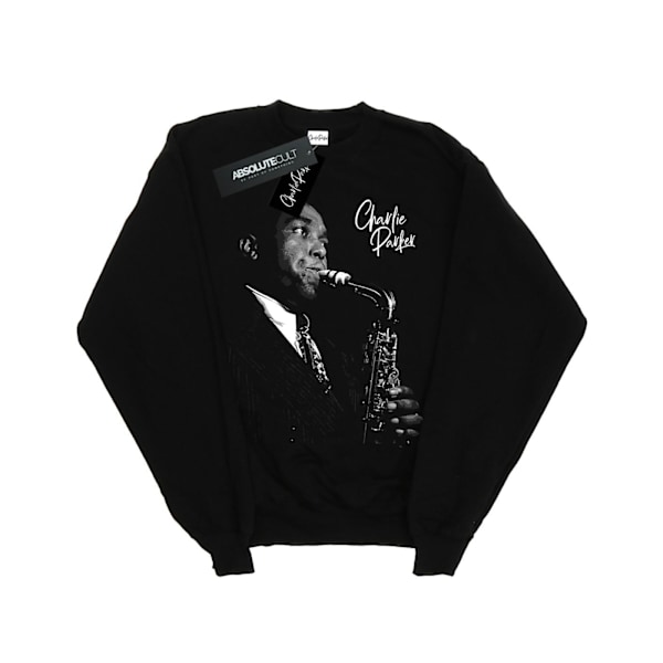 Charlie Parker Herr Spelar Saxofon Sweatshirt XXL Svart Black XXL