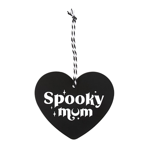Something Different Spooky Mum Hjärtformad Hängande Skylt One Size Svart Black/White One Size