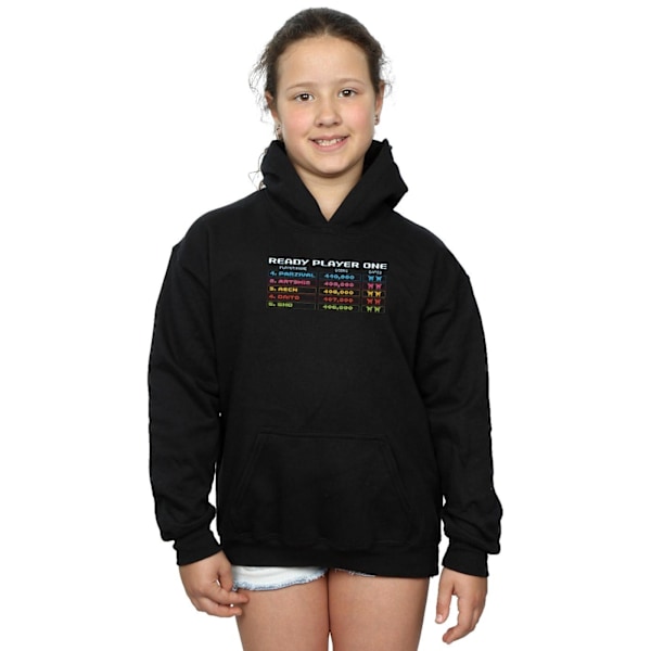 Ready Player One Girls 8-Bit Scoreboard Hoodie 12-13 år Svart Black 12-13 Years