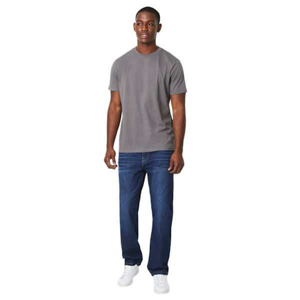 Maine herr enfärgad bomull T-shirt med rund hals M Mid Grey Mid Grey M