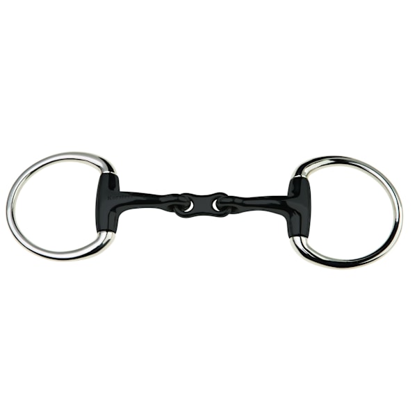JP Korsteel Sweet Iron French Link Eggbutt Snaffle Bit 5.5in Bl Black 5.5in