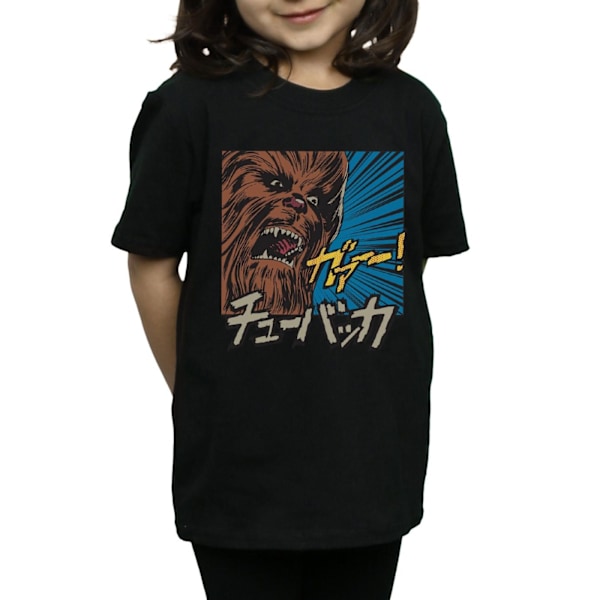 Star Wars Girls Chewbacca Roar Pop Art Bomull T-shirt 12-13 År Black 12-13 Years