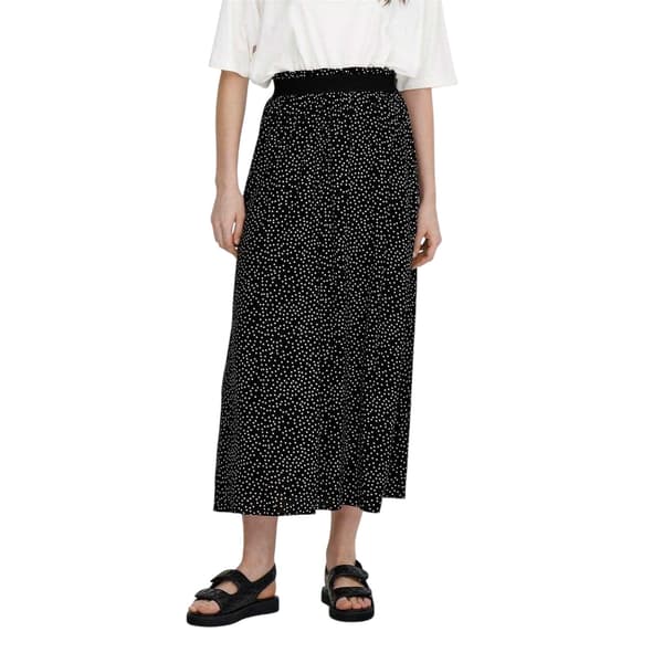 Only Dam/Dam Polka Dot A-linje Hög Midja Maxikjol 8 UK Black 8 UK