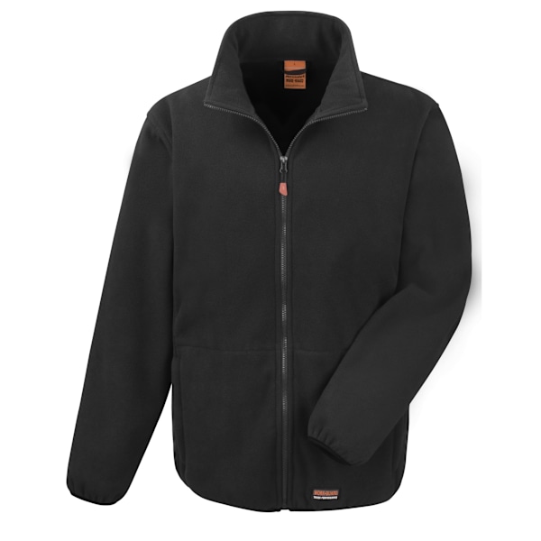 Result Work-Guard Herr tung Mikrofleece Arbetsjacka S Bla Black S