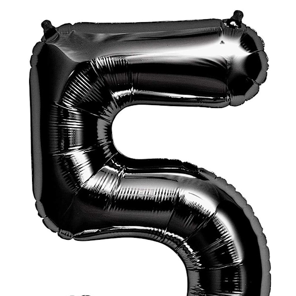 Unique Party Folieballong Siffra 5 One Size Svart Black One Size