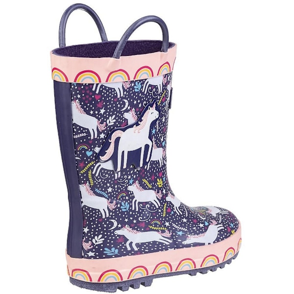 Cotswold Barn/Barn Sprinkle Wellingtonstövlar 2.5 UK Lila Purple Unicorn 2.5 UK