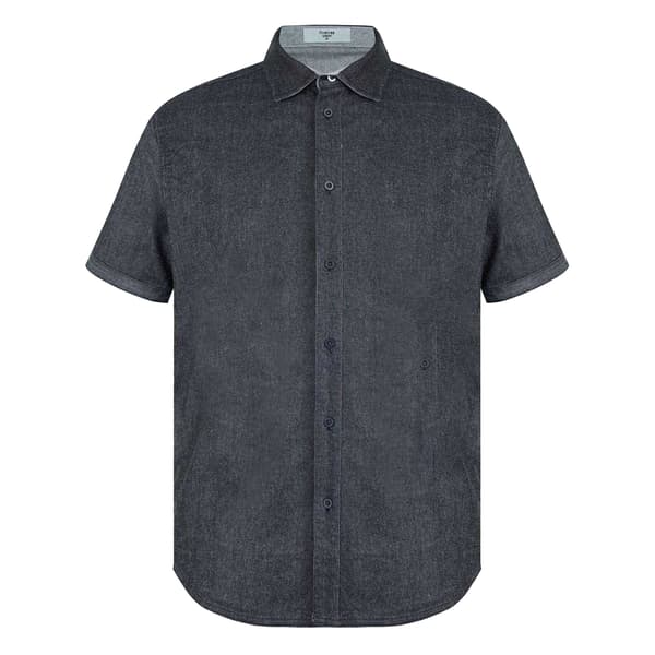 Firetrap Herr Denim Regular Kortärmad Skjorta L Grå Grey L