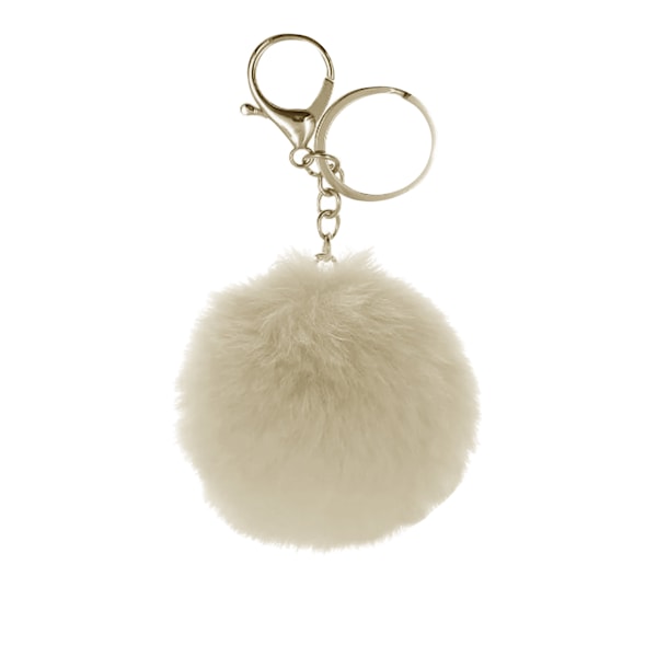 Hy Faux Fur Pom Pom Nyckelring One Size Cream Cream One Size