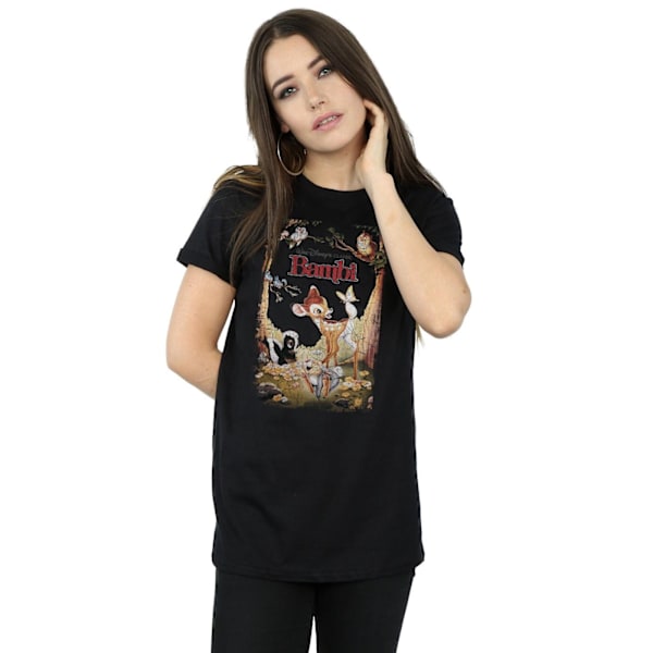 Bambi Dam/Dam Poster Bomull Boyfriend T-Shirt 3XL Svart Black 3XL