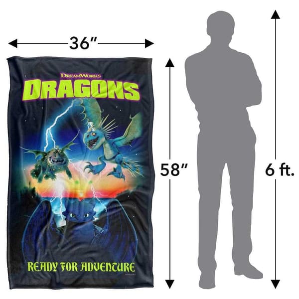 Draktränaren Tandlöse och drakar äventyrsaffisch Multicoloured 152cm x 127cm