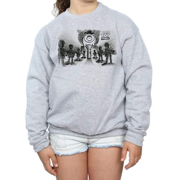Disney Girls Toy Story Evil Dr Pork Chop Sweatshirt 5-6 år S Sports Grey 5-6 Years