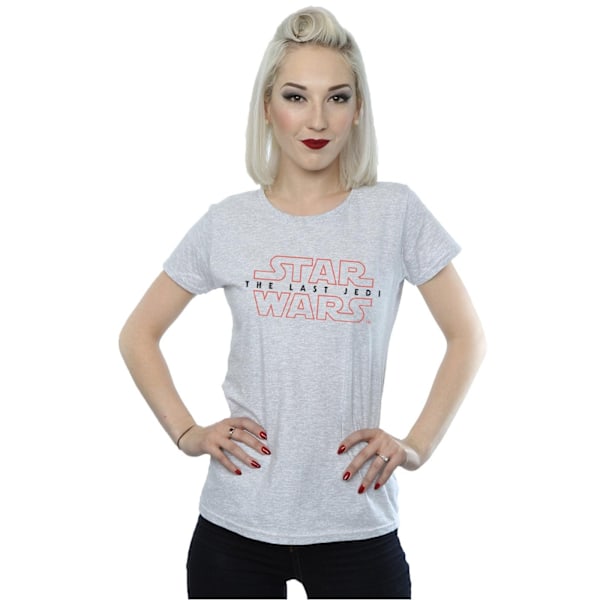 Star Wars Dam/Kvinnor The Last Jedi Logo Bomull T-shirt L Spo Sports Grey L