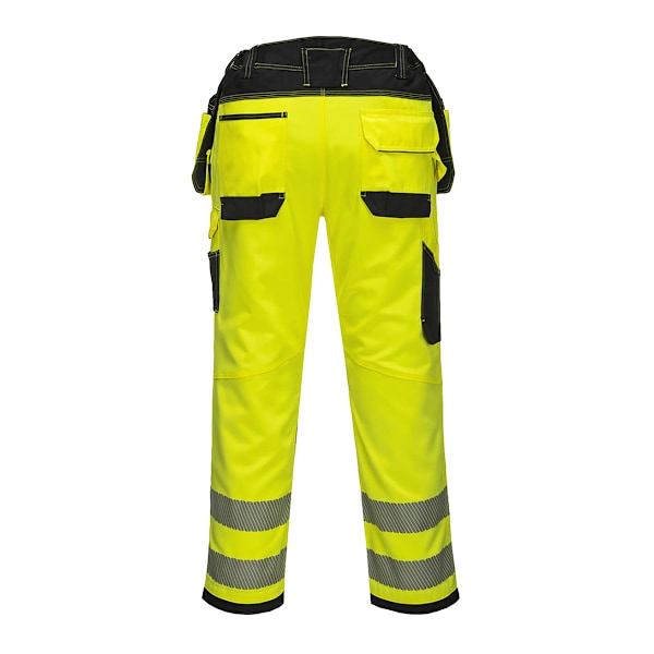 Portwest Herr PW3 Hi-Vis Byxor 42R Gul/Svart Yellow/Black 42R