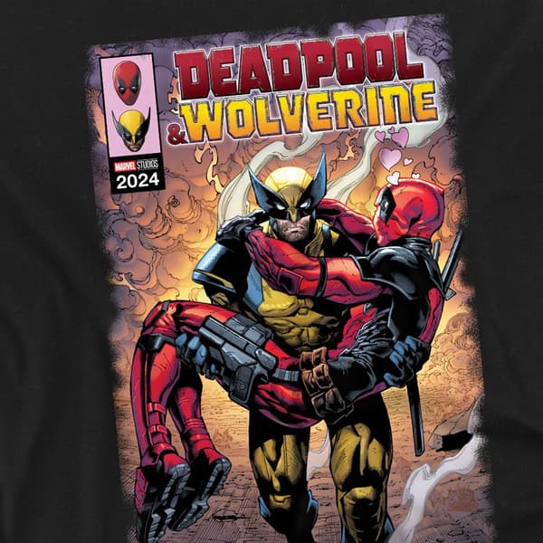 Deadpool & Wolverine Unisex Vuxen Wolverine Räddar Deadpool Comi Black XL