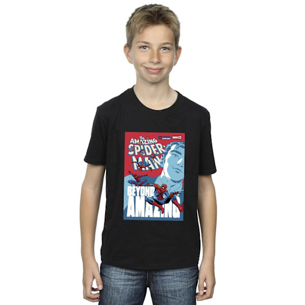 Marvel Boys Spider-Man Beyond Amazing Cover T-Shirt 9-11 år Black 9-11 Years