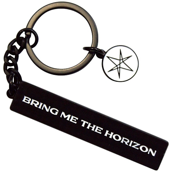 Bring Me The Horizon 6-uddig Stjärna Logotyp Nyckelring Storlek: One Size Svart/Vit Black/White One Size