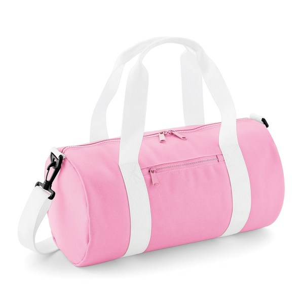 Bagbase Mini Barrel Bag (Pack med 2) One Size Classic Rosa/Vit Classic Pink/White One Size