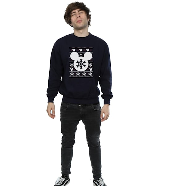 Disney Herr Mickey Mouse Jul Silhouette Sweatshirt L Deep Deep Navy L