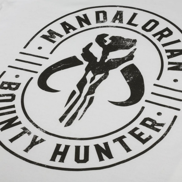 Star Wars: The Mandalorian Mens Emblem T-Shirt XXL Vit White XXL