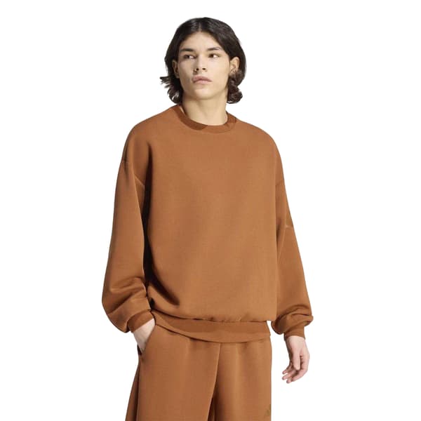 Adidas Oversized Sweatshirt med Rund Hals för Herr L Dusky/Brun Dusky/Brown L