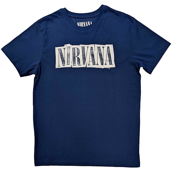 Nirvana Unisex Adult Box Logo T-Shirt L Denim Blue Denim Blue L