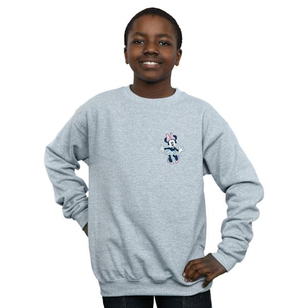 Disney Boys Minnie Mouse Dancing Chest Sweatshirt 7-8 år Spo Sports Grey 7-8 Years