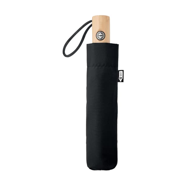 MidOcean Leeds Bambu 190T Hopfällbart Paraply One Size Svart Black One Size