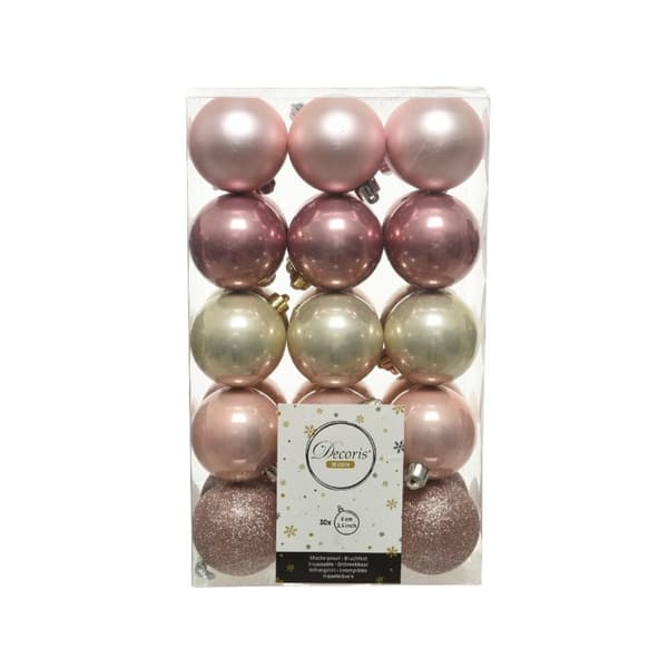 Kaemingk krossäker enfärgad julgranskula (30-pack) One Size Rosa Pink One Size