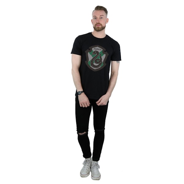 Harry Potter T-shirt med Slytherin-vapen, svart, storlek XL Black XL