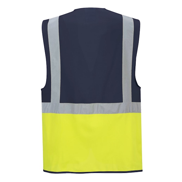 Portwest Paris Kontrast Hög Synlighet Väst XL Gul/Marinblå Yellow/Navy XL