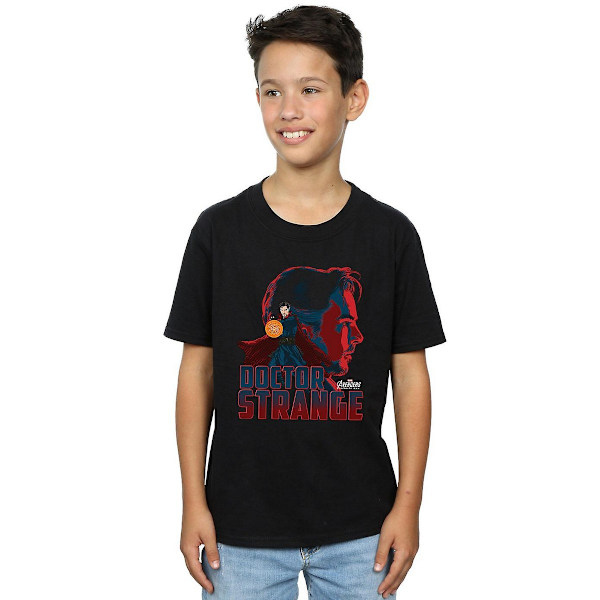 Avengers Infinity War Boys Doctor Strange Bomull T-shirt 9-11 år Black 9-11 Years