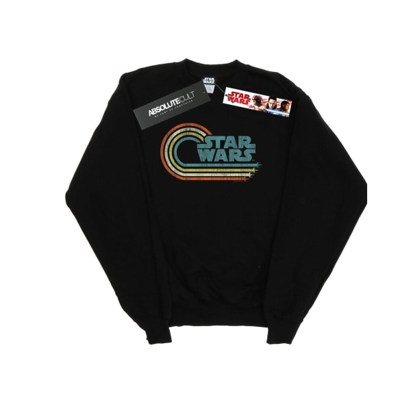Star Wars Girls Retro Wave Logo Sweatshirt 5-6 år Svart Black 5-6 Years