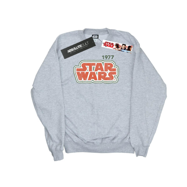 Star Wars Retro Outline Sweatshirt för flickor 12-13 år Sports Grey Sports Grey 12-13 Years