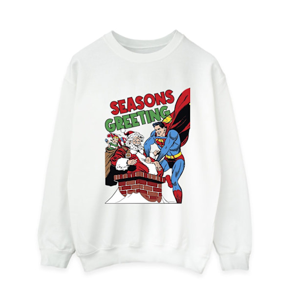 DC Comics Superman Santa Comic Sweatshirt XL Vit White XL