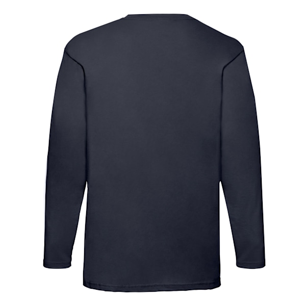 Fruit of the Loom Mens Valueweight Långärmad T-shirt L Deep Deep Navy L