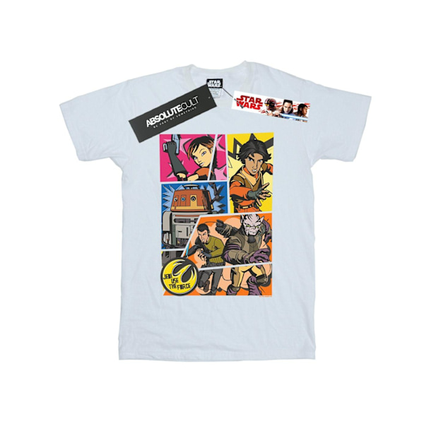 Star Wars Herr Rebels Comic Strip T-shirt L Vit White L